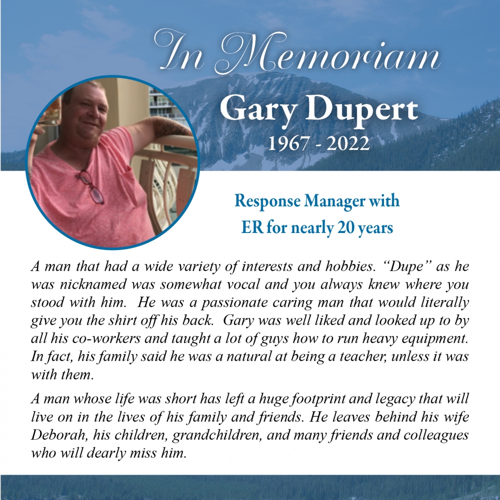 In Memoriam - Gary Dupert